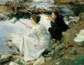 Sar Two Girls Fishing Art A4 Photo Print