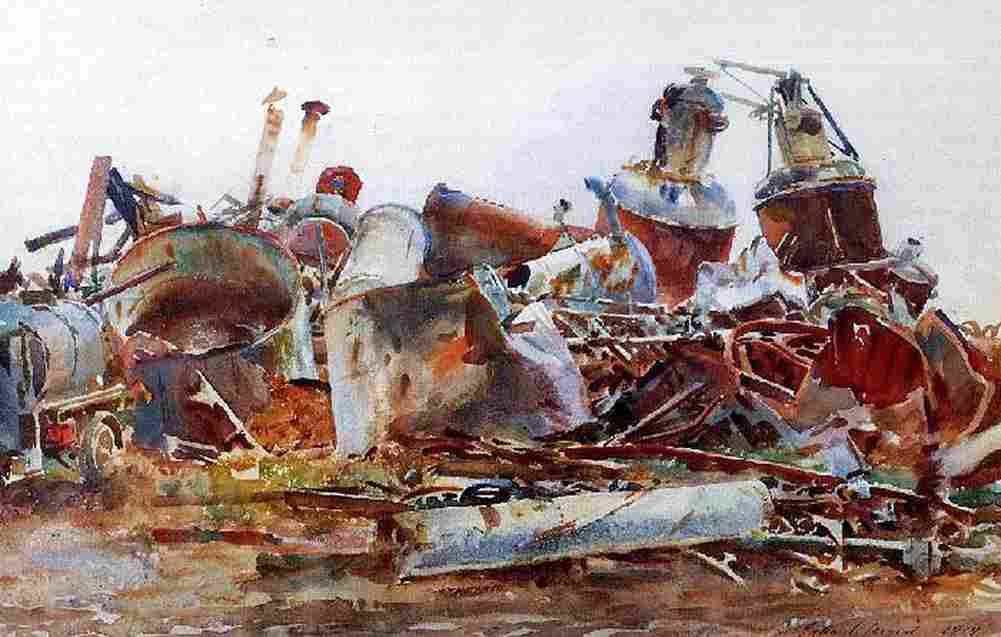 Sar Wrecked Sugar Refinery Art A4 Photo Print