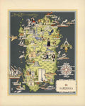 Sardinia Map 1937 Vintage Retro Advert Poster