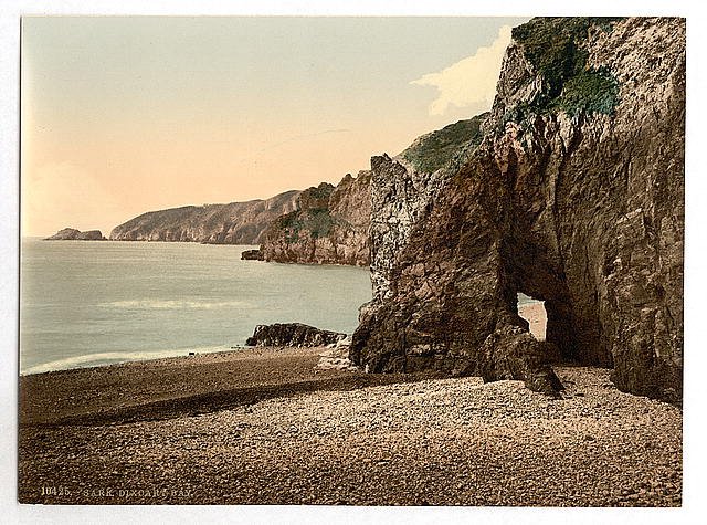 Sark Dixcart Bay Channel Islands Vintage A4 Photo Print
