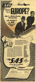 Sas Europe Train Vintage Retro Advert Ads A4 Photo Print