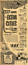 Sas Extra Cities Vintage Retro Advert Ads A4 Photo Print