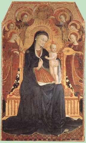 SassettVirgin And Child Adored By Six Angels A4 Photo Print