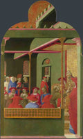 Sassetta Saint Francis before Pope Honorius III A4 Photo Print