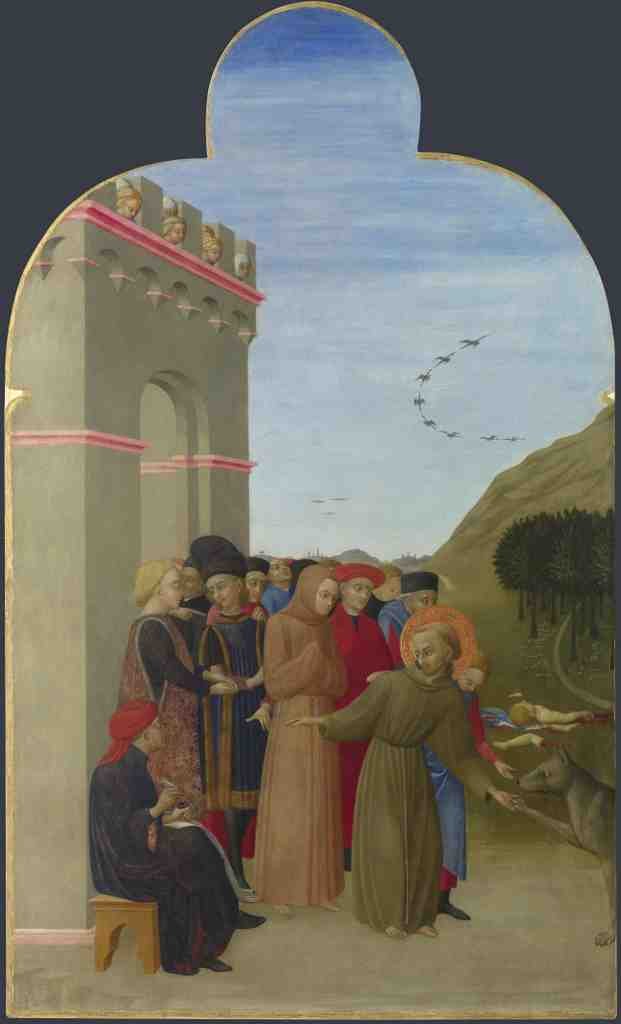 Sassetta The Wolf of Gubbio A4 Photo Print