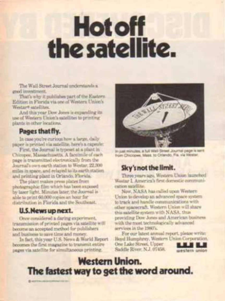 Satellite Printing Western Vintage Retro Advert Ads A4 Photo Print