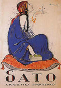 Sato Cigarette Egyptienne Vintage Retro Advert Ads A4 Photo Print