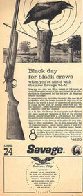 Savage 24m Rifle Vintage Retro Advert Ads A4 Photo Print