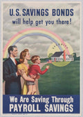Savings Bonds Family American World War II Advert Poster