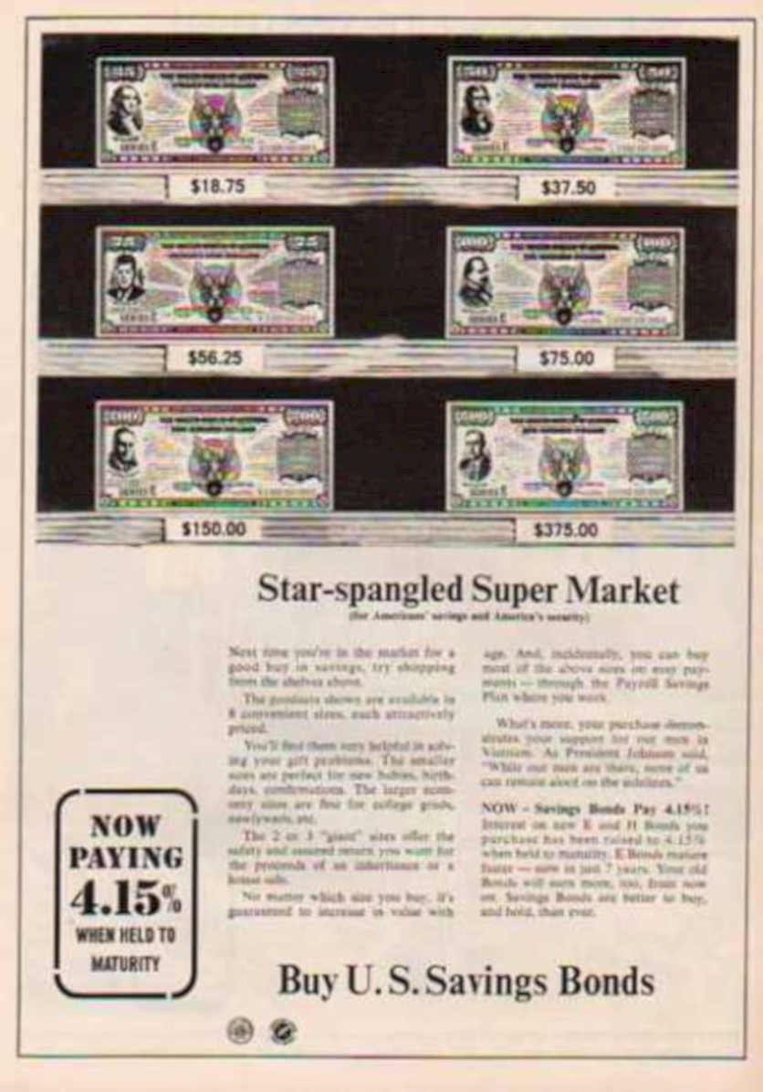 Savings Bonds Grid Vintage Retro Advert Ads A4 Photo Print
