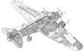 Savoia Marchetti SM.81 cutaway A4 Photo Print