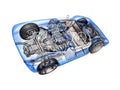 Scarab Buick 1962 cutaway A4 Photo Print