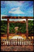 Scenic Japan 249013 Shrine Gate, Momoyama Castle, Kyoto Prefecture A4 Limited Edition Watercolour Print