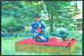 Scenic Japan 249020 High School Student Performing The Tea Ceremony A4 Limited Edition Watercolour Print