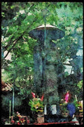 Scenic Japan 249029 Statue At Toji, Kyoto A4 Limited Edition Watercolour Print