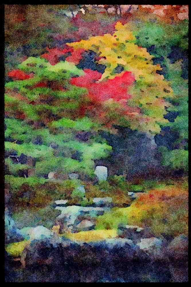 Scenic Japan 249033 Fall At Arashiyama A4 Limited Edition Watercolour Print