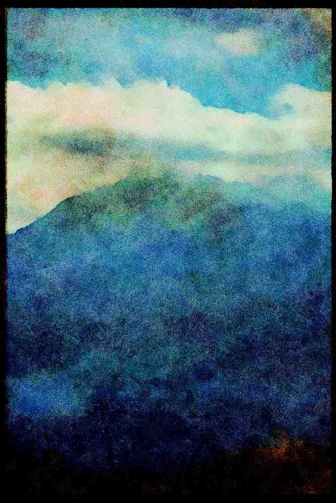 Scenic Japan 249056 Mount Kitadake, Yamanashi Prefecture A4 Limited Edition Watercolour Print