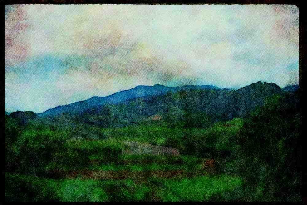 Scenic Japan 249060 Rice Fields Near Nara A4 Limited Edition Watercolour Print
