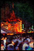 Scenic Japan 249094 Sea Of Heads, Gion Matsuri, Kyoto A4 Limited Edition Watercolour Print