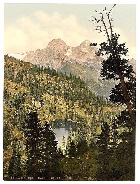 Schachensee Upper Bavaria Vintage A4 Photo Print