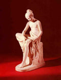 Schadow Rudolf A Carved White Marble Figure of a Seated Maiden Art A4 Photo Print