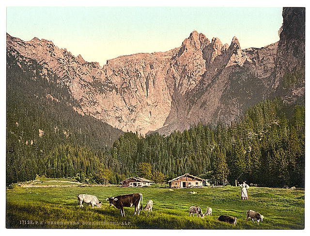 Scharitzkehl Alp Upper Bavaria Vintage A4 Photo Print