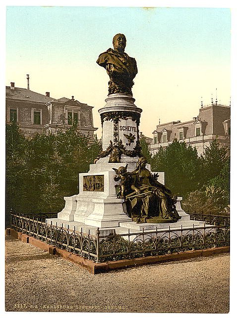 Scheffels Monument Karlsruhe Baden Vintage A4 Photo Print