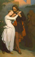 Scheffer Ary Faust And Marguerite In The Garden A4 Photo Print