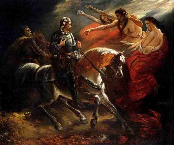 Scheffer Ary Macbeth Et Les Sorcieres A4 Photo Print