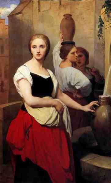 Scheffer Ary Margaret At The Fountain 1852 A4 Photo Print