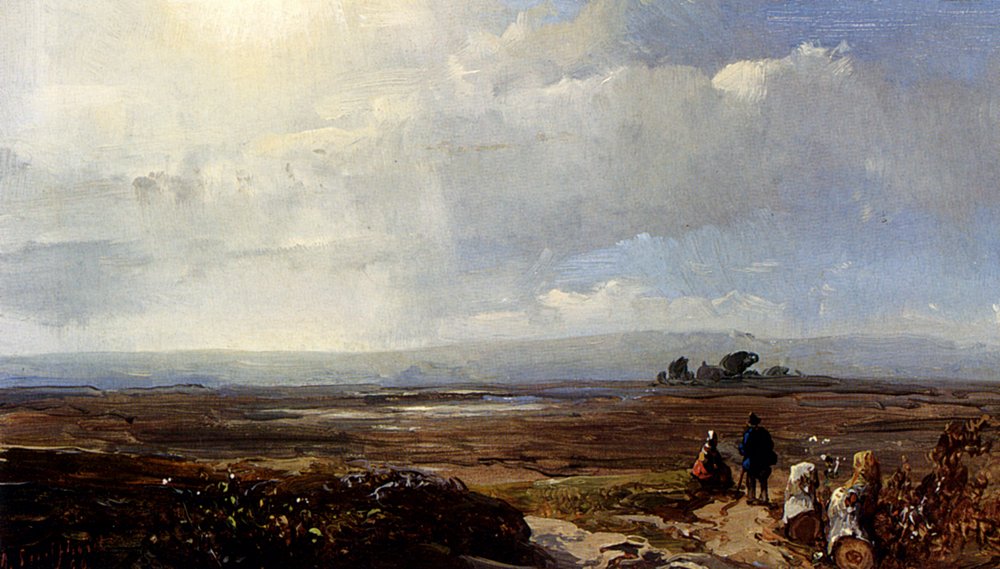 Schelfhout Andreas Travellers In An Extensive Landscape Art A4 Photo Print