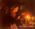 Schendel Petrus van A Market Scene By Candlelight A4 Photo Print