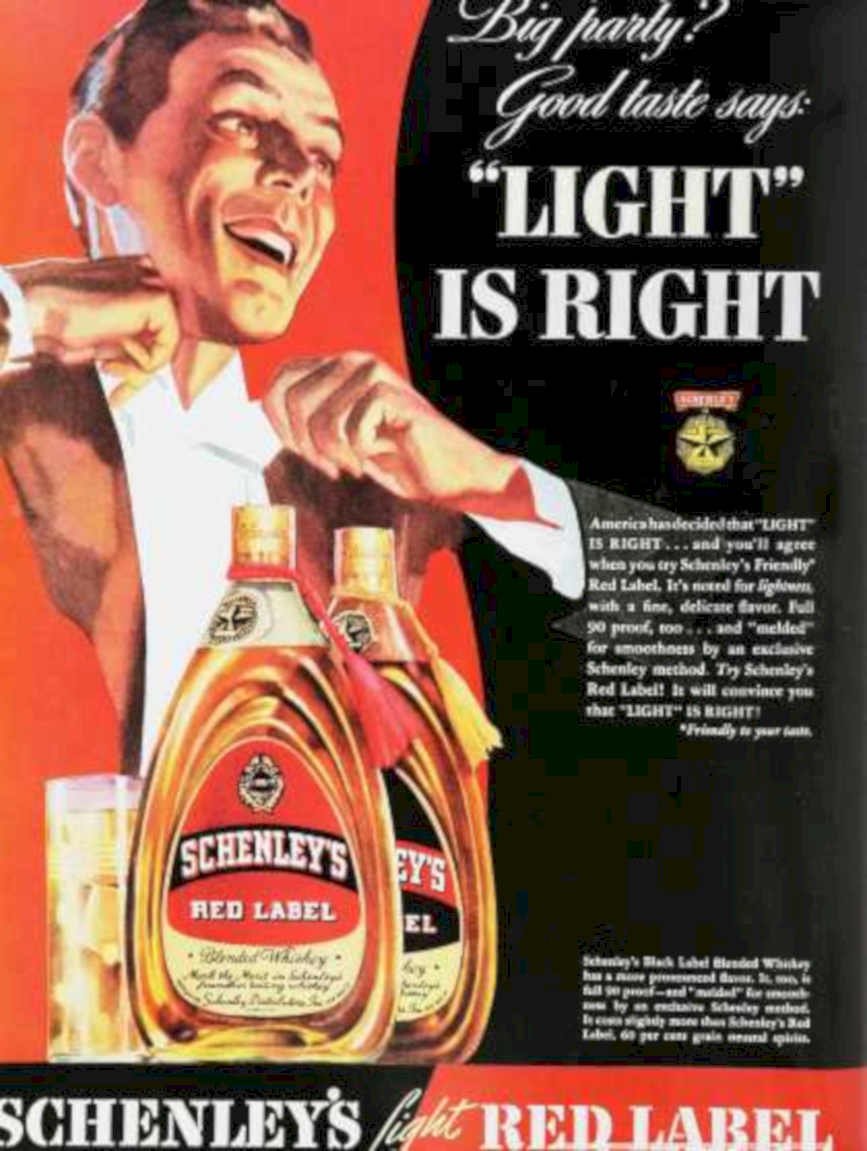 Schenley Red Label Vintage Retro Advert Ads A4 Photo Print
