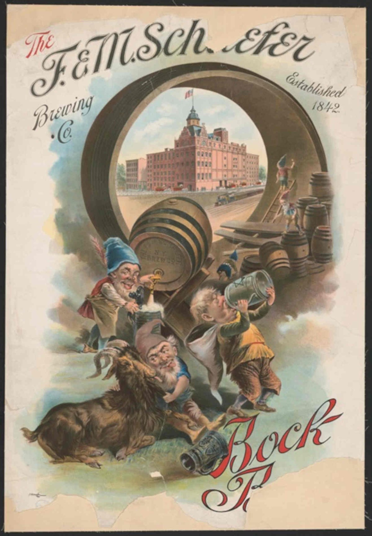Scherr Brewery Book Vintage Retro Advert Poster