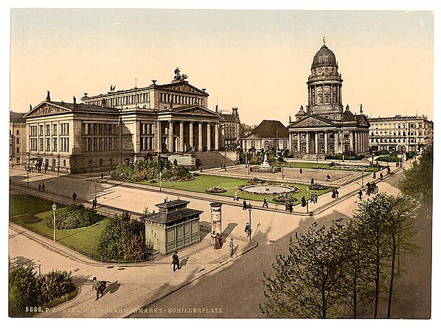 Schiller Square Berlin Vintage A4 Photo Print