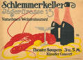 Schlemmerkeller Lobster Theater Vintage Retro Advert Poster