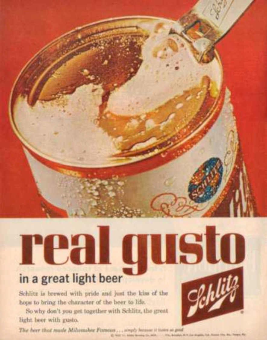 Schlitz Beer Can Vintage Retro Advert Ads A4 Photo Print