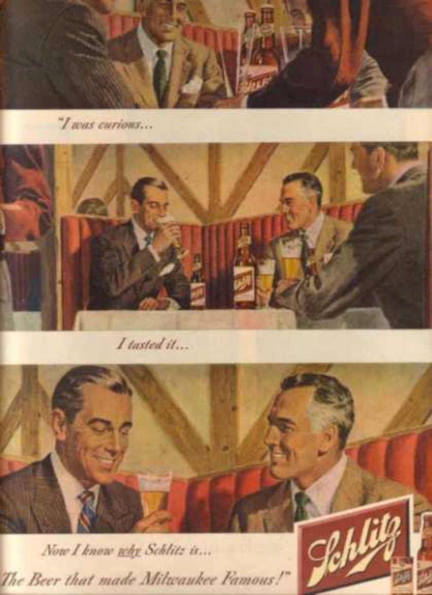 Schlitz Beer Diner Vintage Retro Advert Ads A4 Photo Print