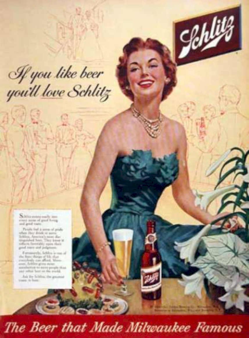 Schlitz Beer Dining Vintage Retro Advert Ads A4 Photo Print