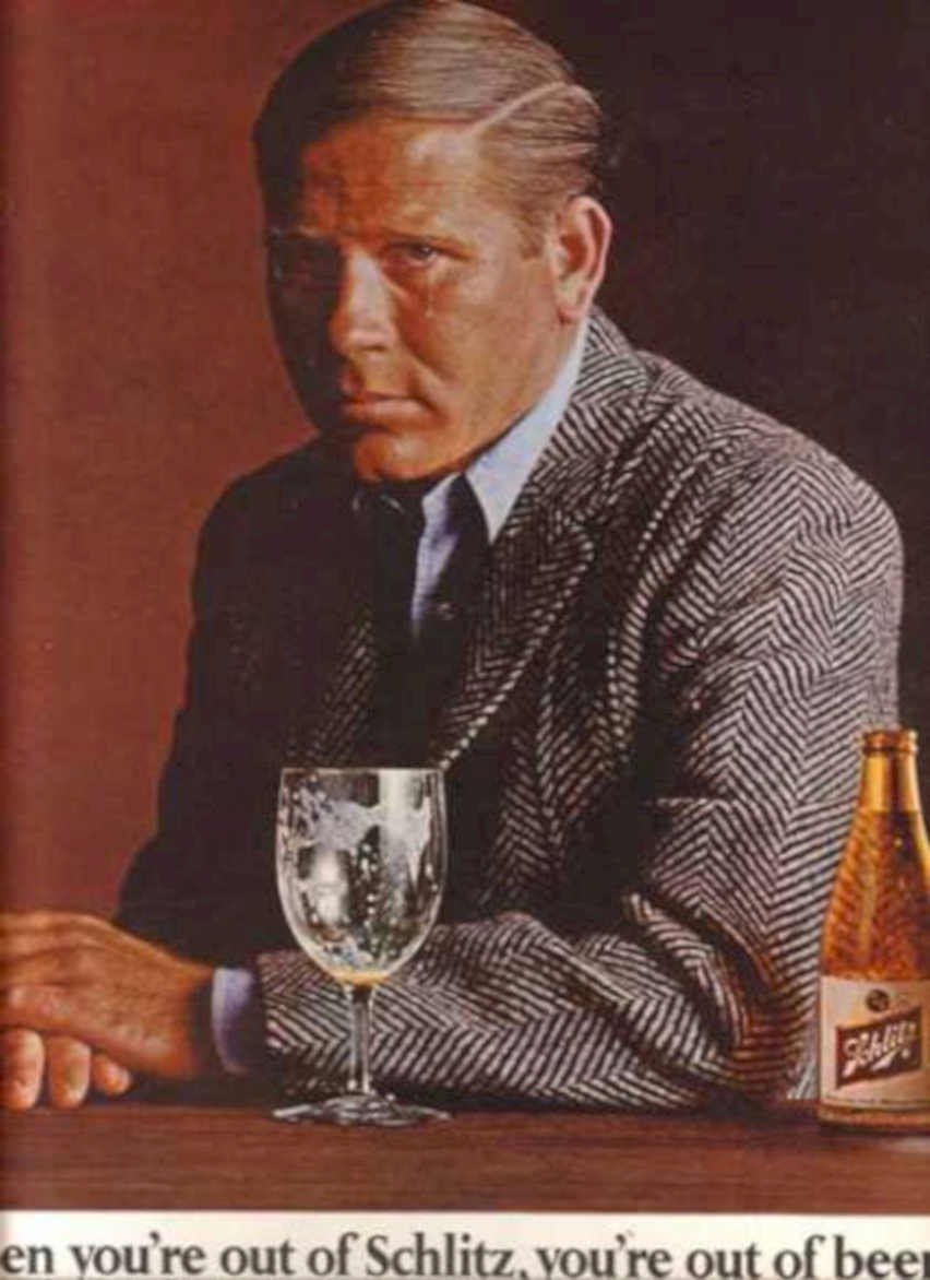 Schlitz Beer Man Vintage Retro Advert Ads A4 Photo Print
