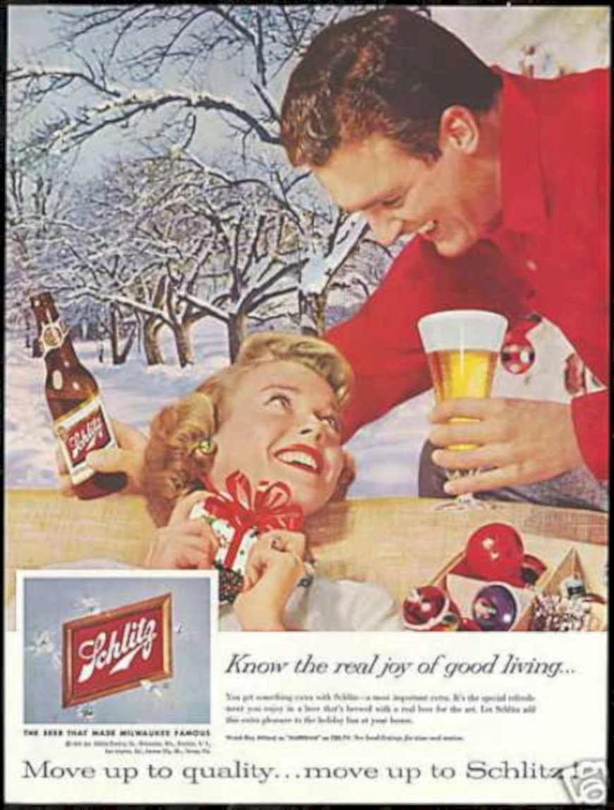 Schlitz Holiday Scene Vintage Retro Advert Ads A4 Photo Print