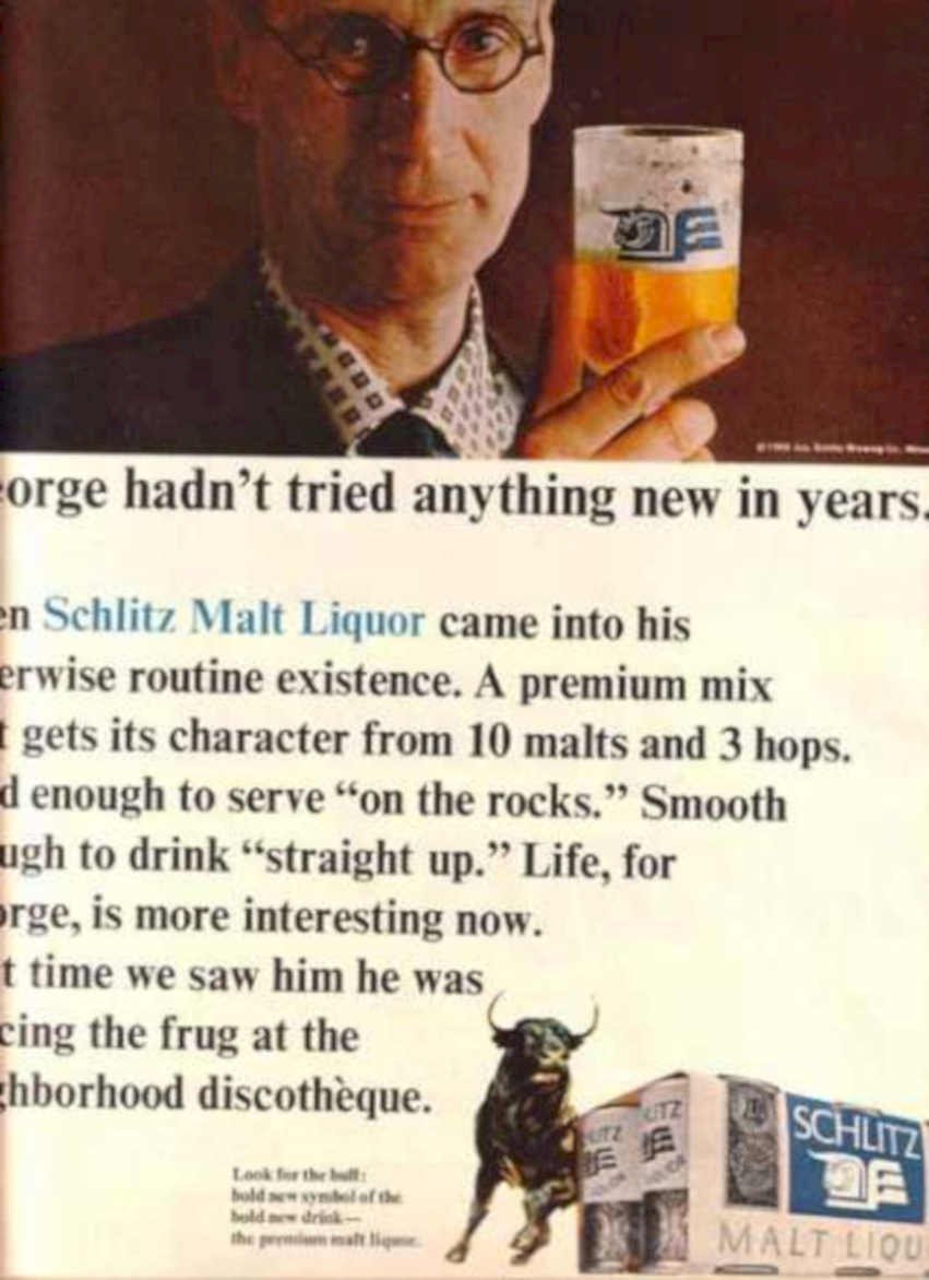 Schlitz Malt Bull Vintage Retro Advert Ads A4 Photo Print