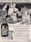 Schlitz Party Men Vintage Retro Advert Ads A4 Photo Print