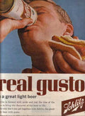 Schlitz Picnic Gusto Vintage Retro Advert Ads A4 Photo Print