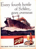 Schlitz Ship Sea Vintage Retro Advert Ads A4 Photo Print
