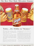 Schlitz Steinies Beer Vintage Retro Advert Ads A4 Photo Print