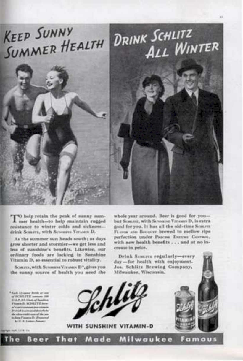 Schlitz Summer Beach Vintage Retro Advert Ads A4 Photo Print