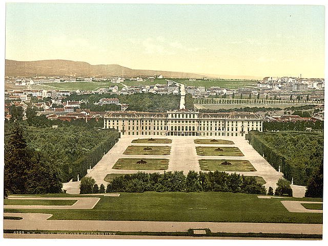 Schoenbrunn Castle Vienna Vintage A4 Photo Print