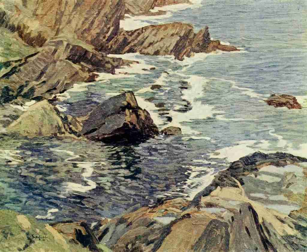 Schofield Walter Elmer 1867 1944 The Studio 1912 A Cornish cove A4 Photo Print