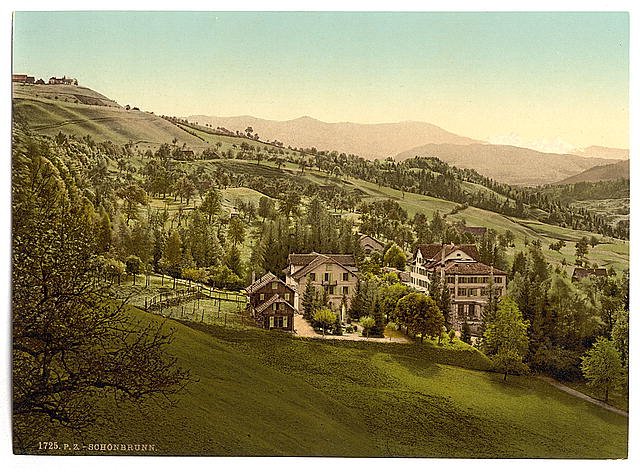Schonbrunn near Zug Vintage A4 Photo Print